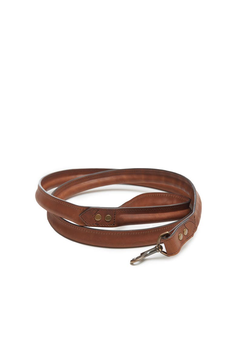Hadley Leather Dog Leash, Main, color, Espresso