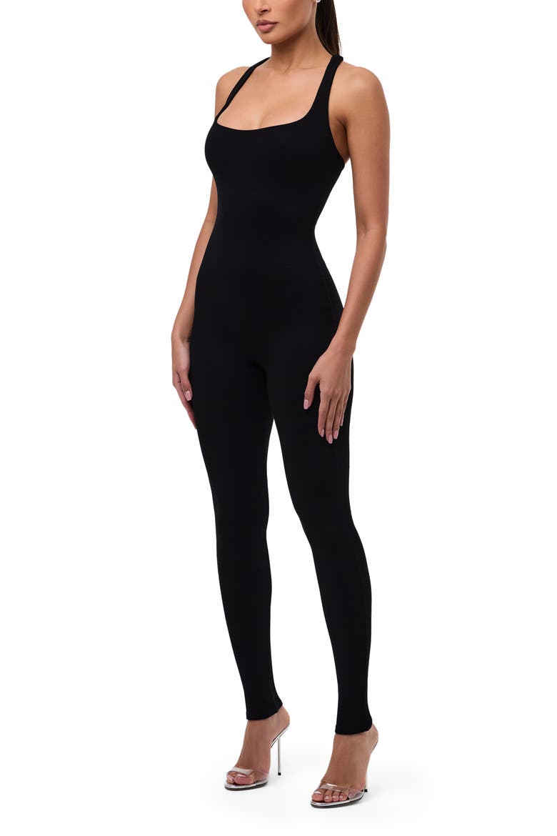 Back in the Race Jumpsuit, Alternate, color, BLACK