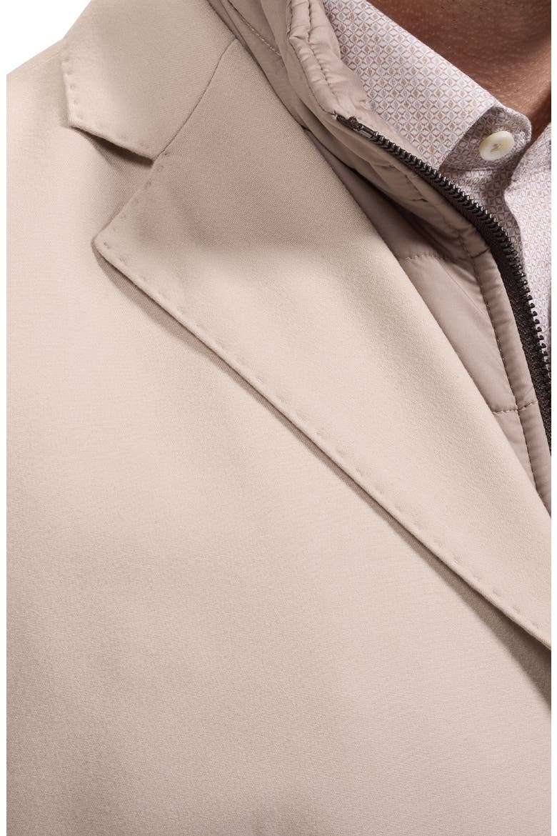 Three Button Blazer with Quilted Bib, Alternate, color, CASHMERE