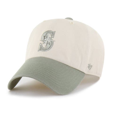 Men's '47  Natural/Olive Seattle Mariners Two-Tone Fashion Clean Up Adjustable Hat