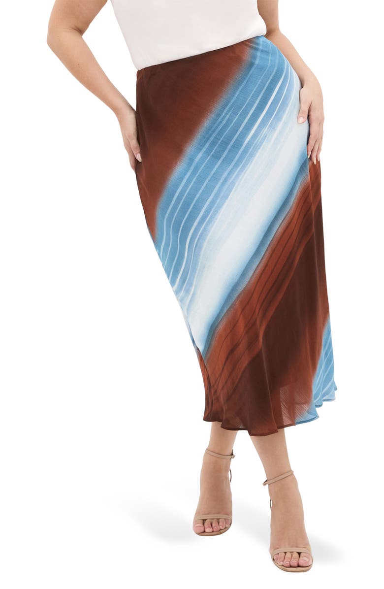 City Chic Levitate Print Skirt, Main, color,