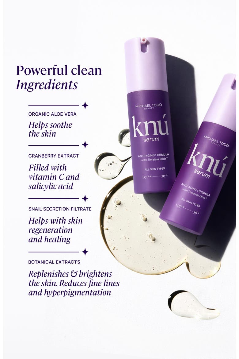 KNU Anti-aging Serum, Alternate, color, Shade between blue and red.