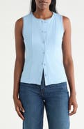 CYRUS Lace Trim Button-Up Vest