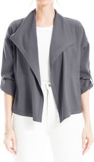 MAX STUDIO Twill Drape Front Short Jacket