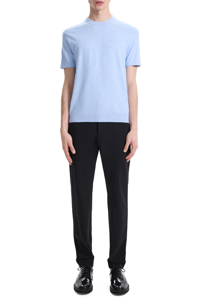 Theory Sarior Short Sleeve Sweater, Alternate, color, Skylight Melange