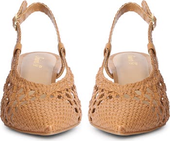 Abril Woven Slingback Pump