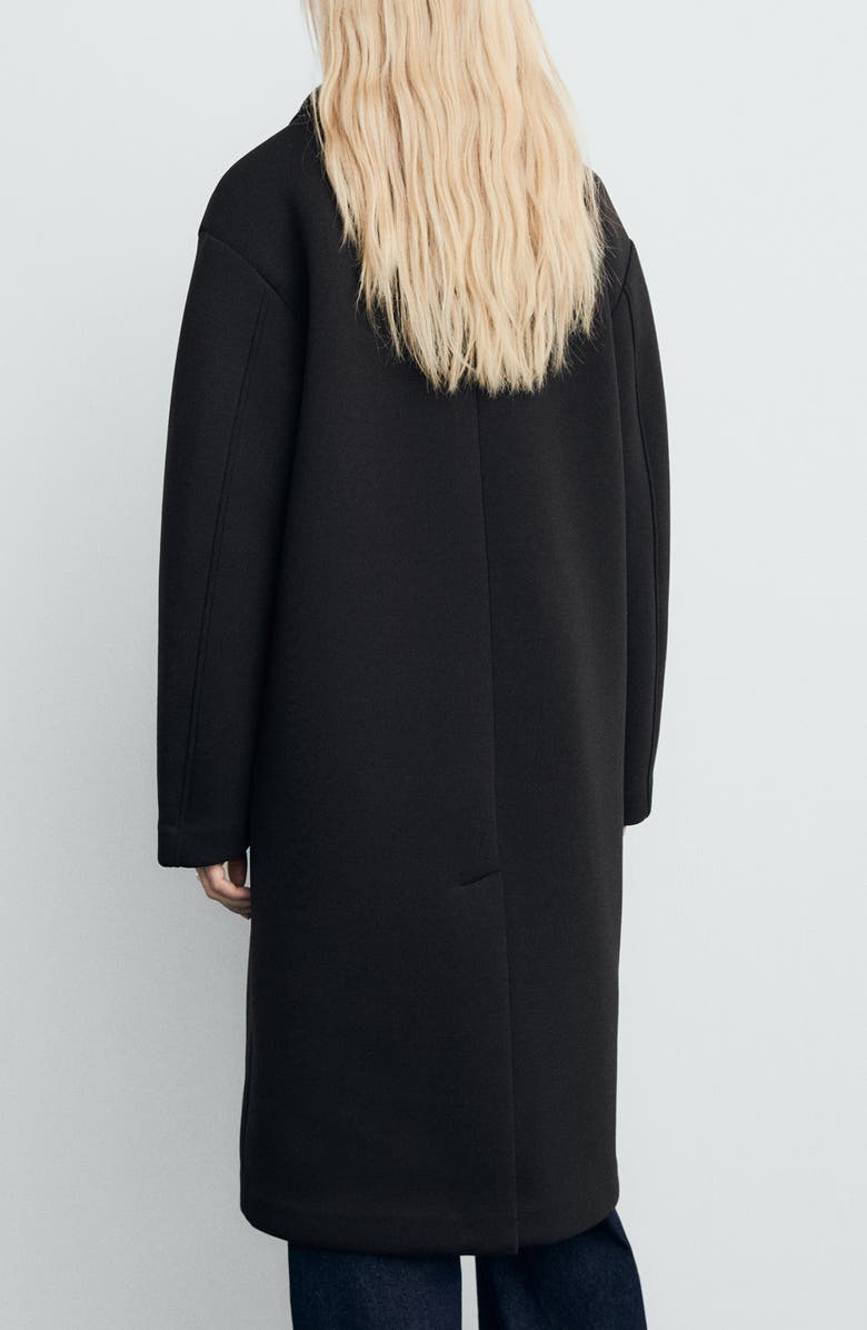 MANGO Trench Coat with Bib, Alternate, color, Black