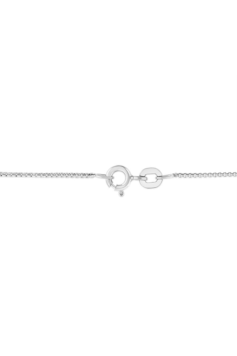 Silver 1/5 Cttw Treated Green Diamond Solitaire 18" Milgrain Pendant Necklace, Alternate, color, Green Diamond