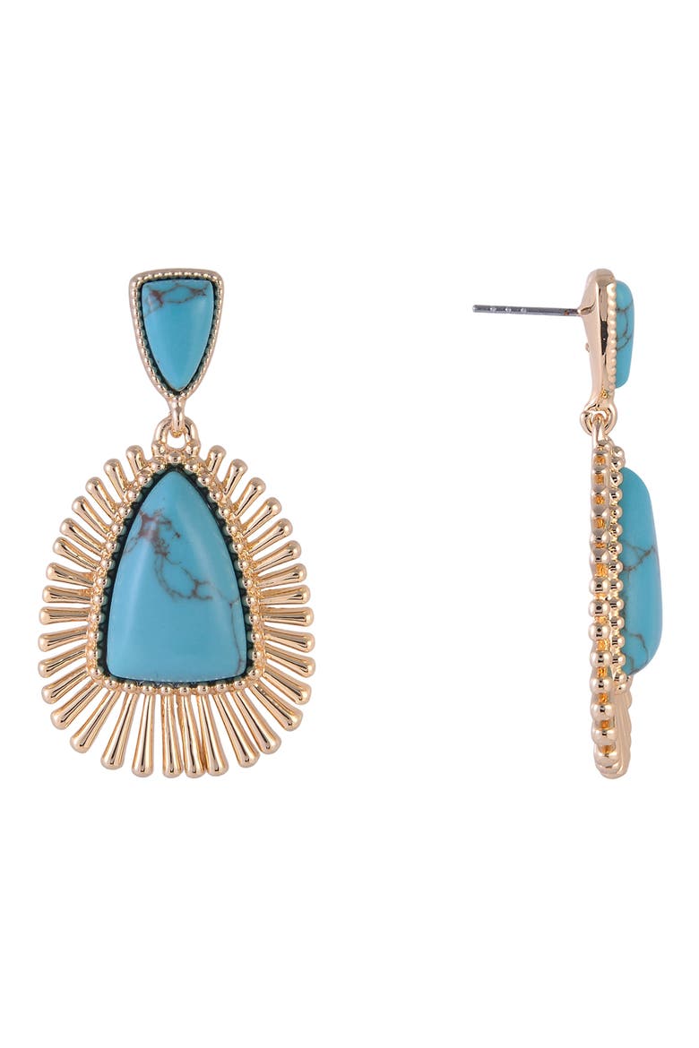 Resin Drop Earrings, Main, color, TURQUOISE