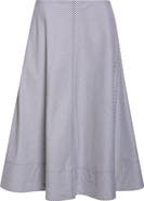 Brandon Maxwell The Knox Stripe Cotton Circle Skirt