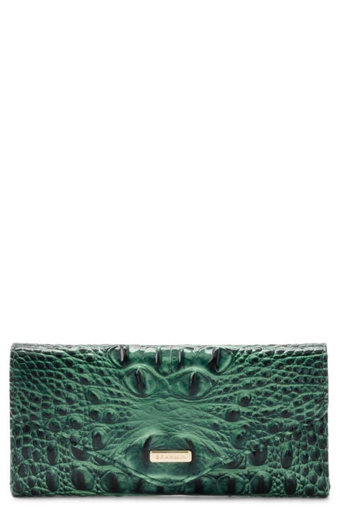 Veronica Croc Embossed Leather Wallet