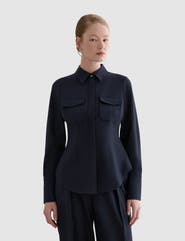 HOBBS LONDON Dannie Cinched-Waist Collard Shirt