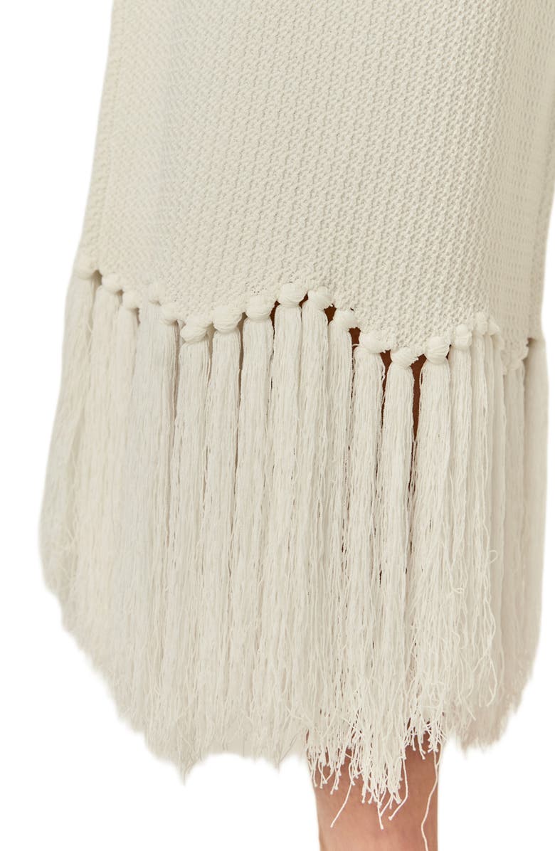 English Factory Fringe Detail Knit Pants, Alternate, color, Off White