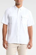 Faherty Shorelite Air Short Sleeve Performance Button-Up Shirt