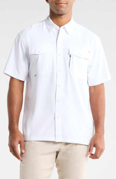 Faherty Shorelite Air Short Sleeve Performance Button-Up Shirt
