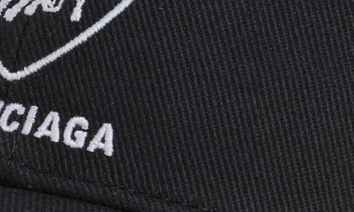 Balenciaga X Automobili Lamborghini Logo Embroidered Adjustable Baseball Cap In Black
