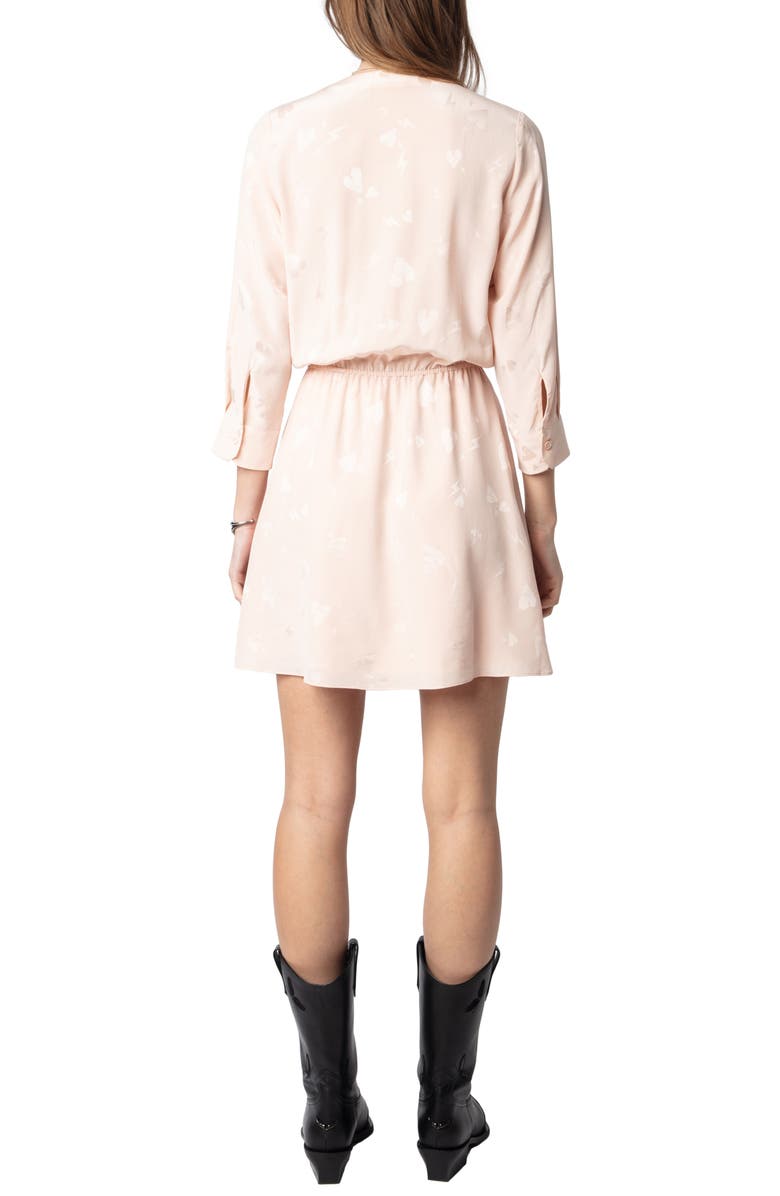 Zadig & Voltaire Rucas Jac Flash Heart Silk Dress, Alternate, color, 