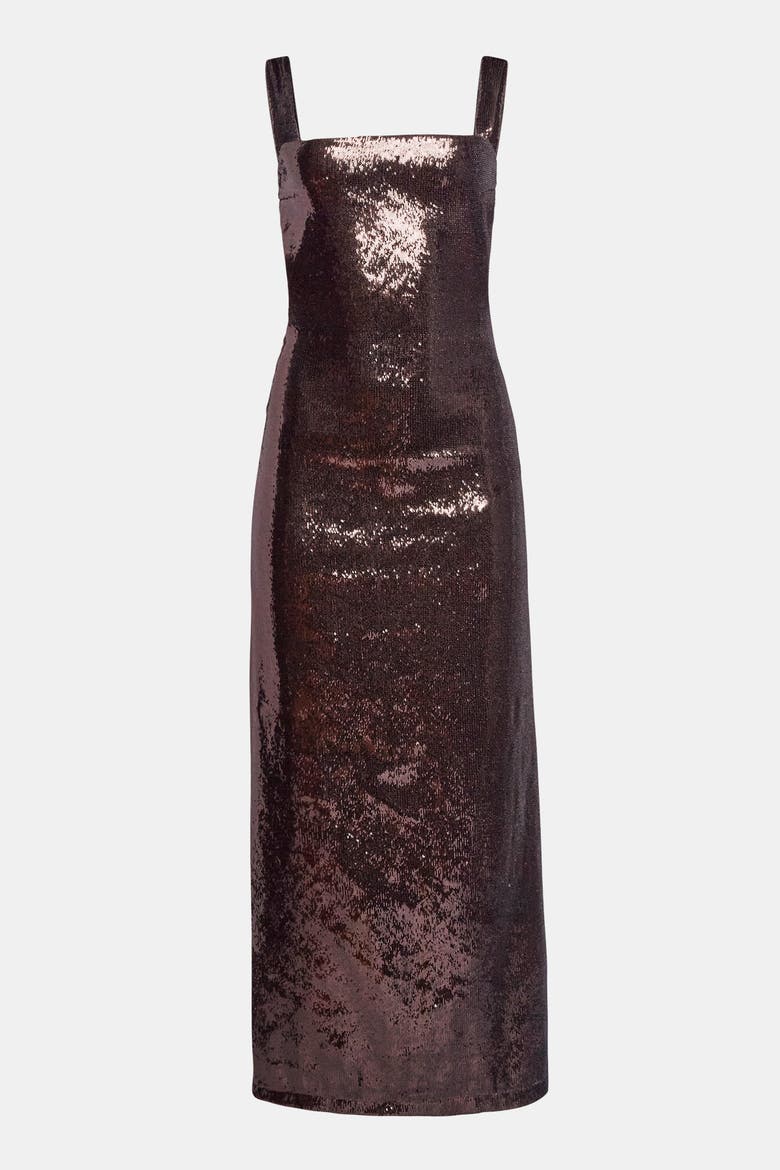 Hazel Cut-Out Maxi Dress, Alternate, color, Chocolate Brown
