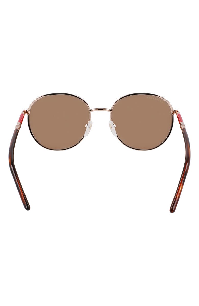 Longchamp 53mm Gradient Round Sunglasses, Alternate, color, Rose Gold
