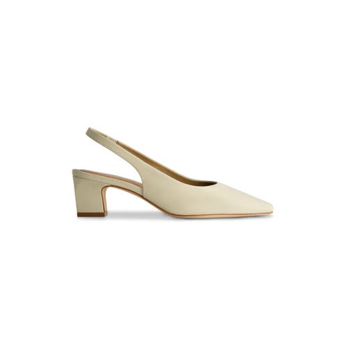Shop Bernardo Footwear Ariella Slingback Pump In Eggshell