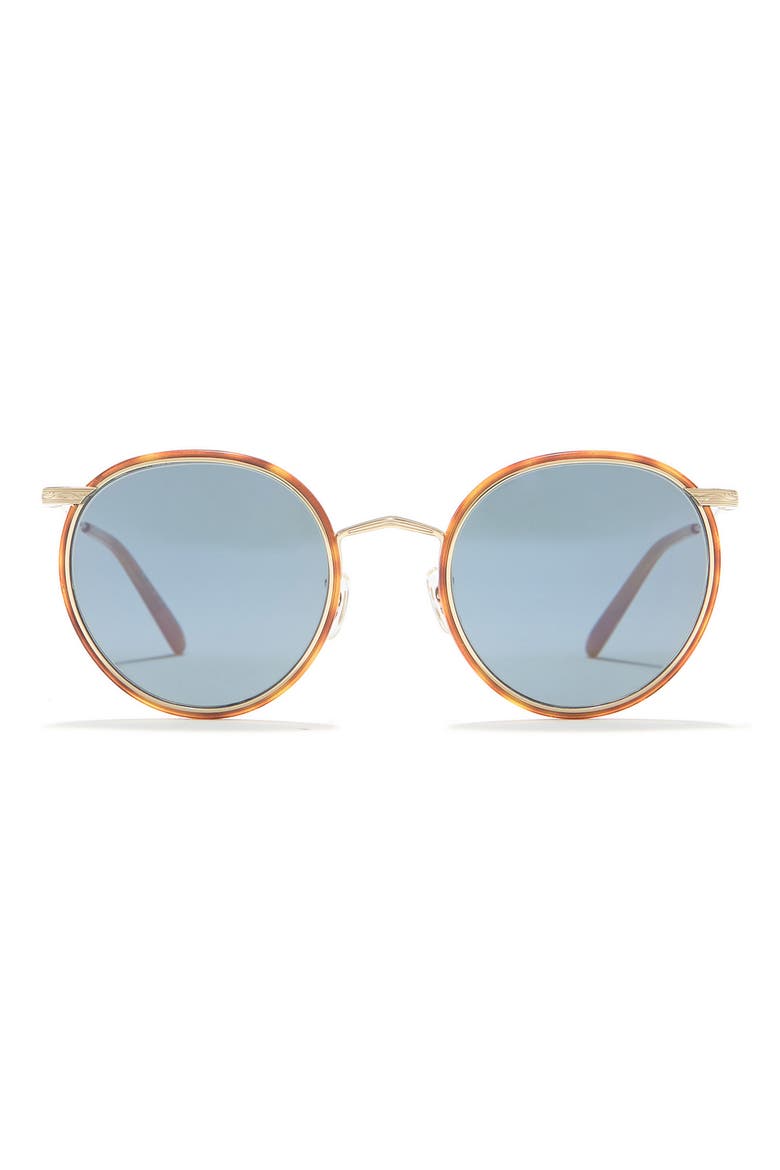 Casson 52mm Round Sunglasses, Main, color, GOLD