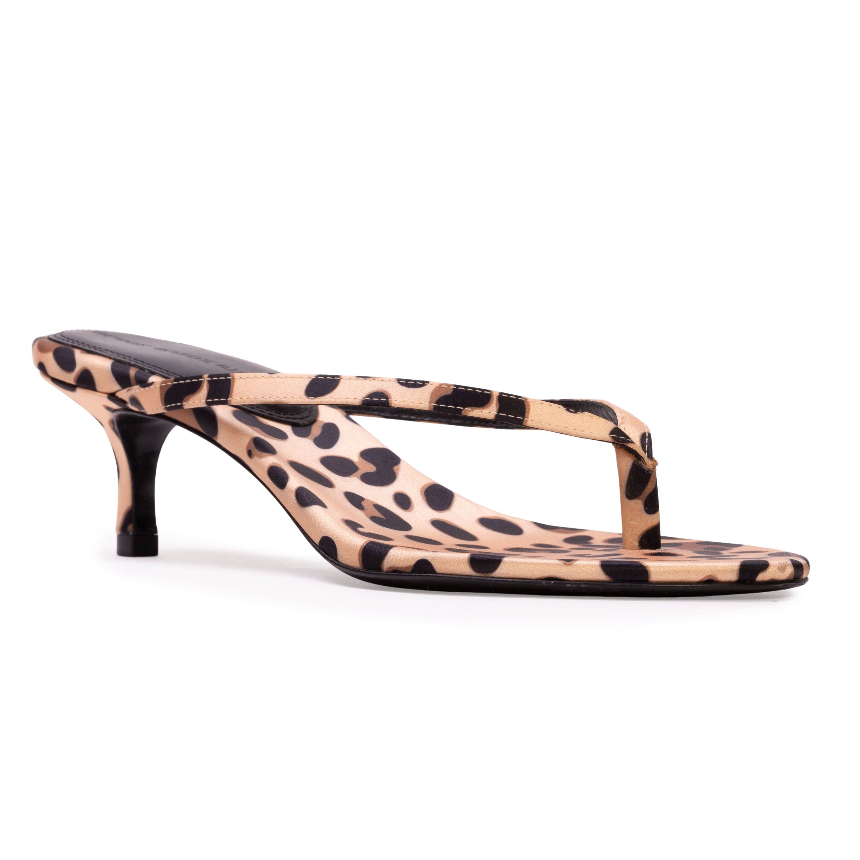 BLACK SUEDE STUDIO Tash 50 Satin Mule, Alternate, color, Cheetah Satin