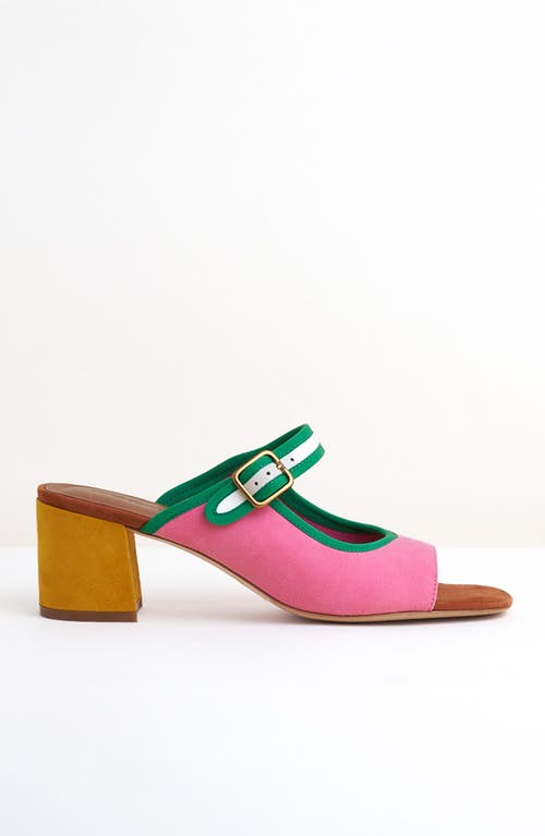 Charlotte Stone Trissa Mismatch Mary Jane Slide Sandal In Multi