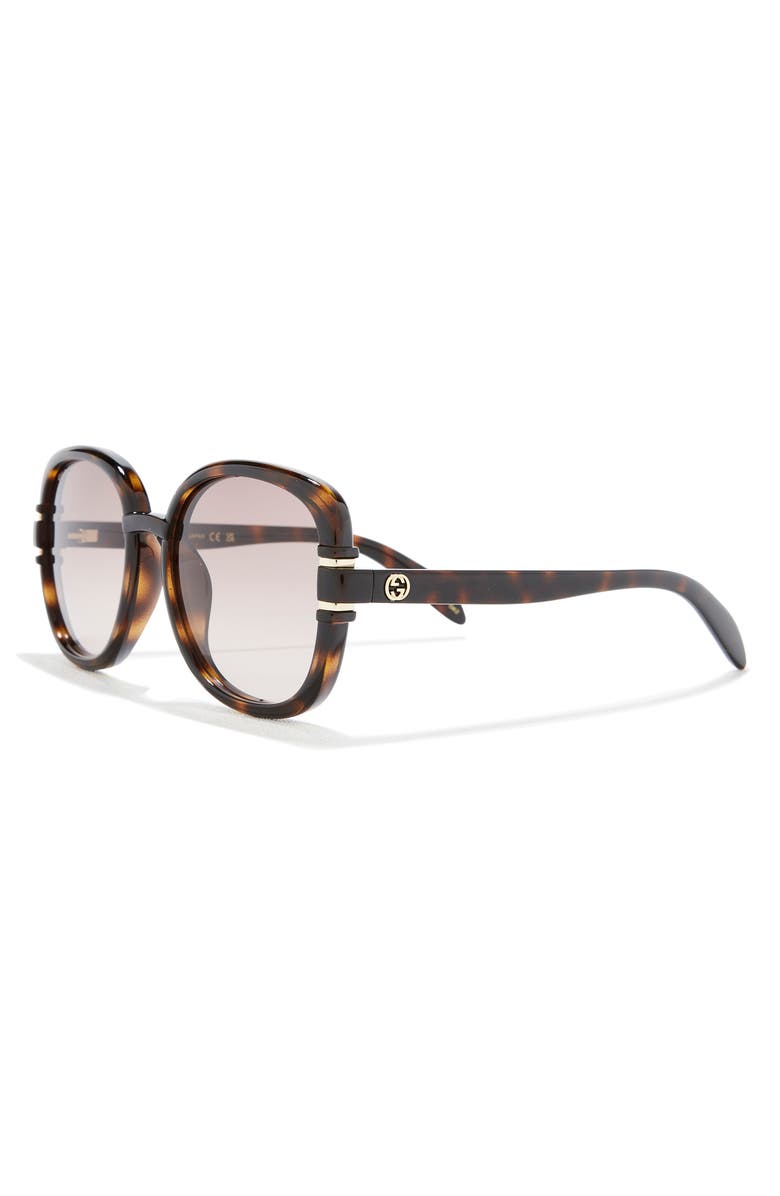 Gucci 57mm Square Sunglasses, Alternate, color, Havana Havana Brown