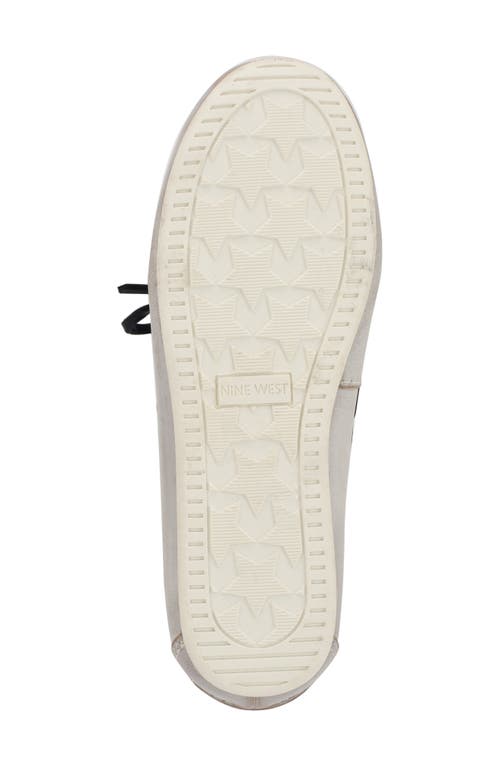 Nine West Yacht Boat Shoe In White/black