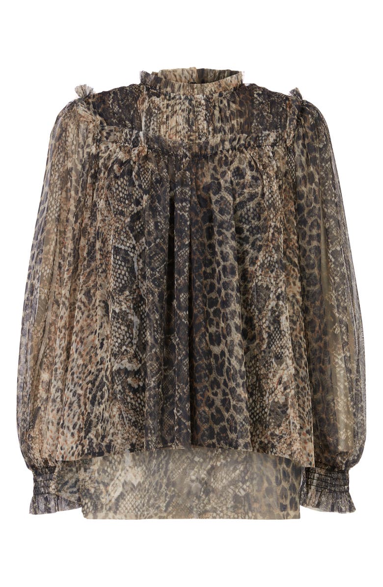 AllSaints Perri Noche Chiffon Blouse, Alternate, color, 