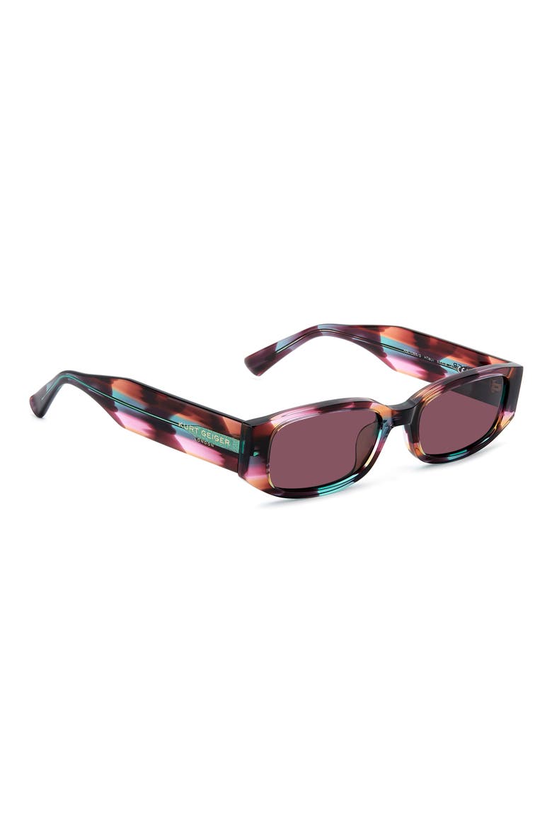 52mm Rectangular Sunglasses, Alternate, color, PINK HAVANA/ PINK