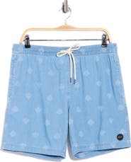 RVCA Escape Cotton Chambray Drawstring Shorts
