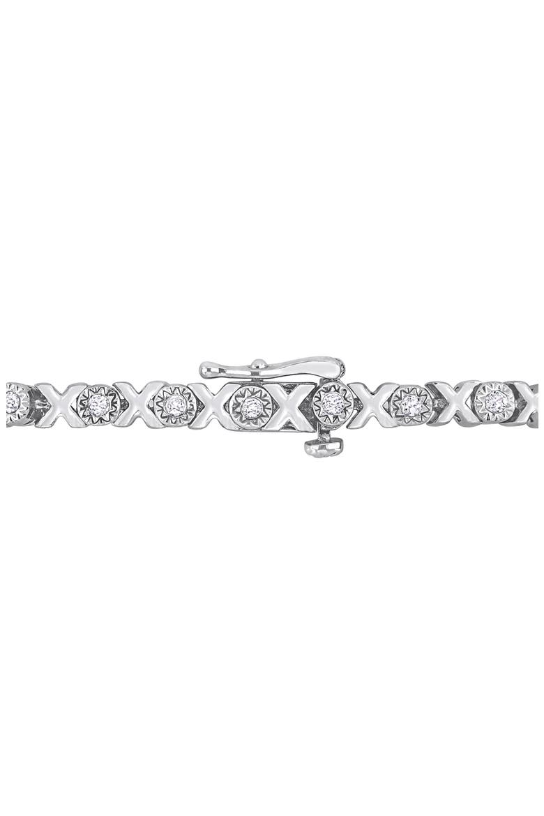Diamond Tennis Bracelet - 0.96ct., Alternate, color, SILVER