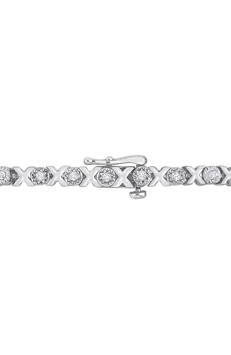 DELMAR Diamond Tennis Bracelet - 0.96ct., Alternate, color, Silver
