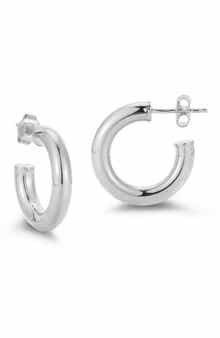 14k Rose Gold Plated Hoop Earrings