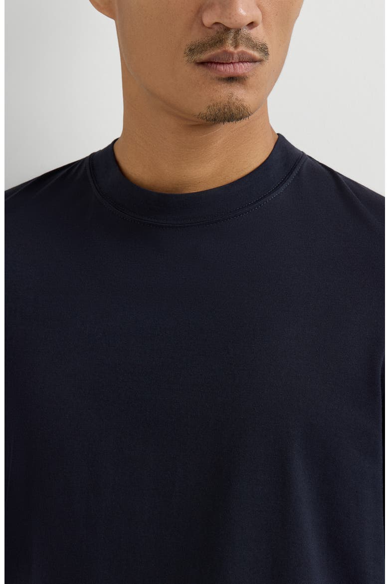 Cotton jersey T-shirt, Alternate, color, Navy Blue