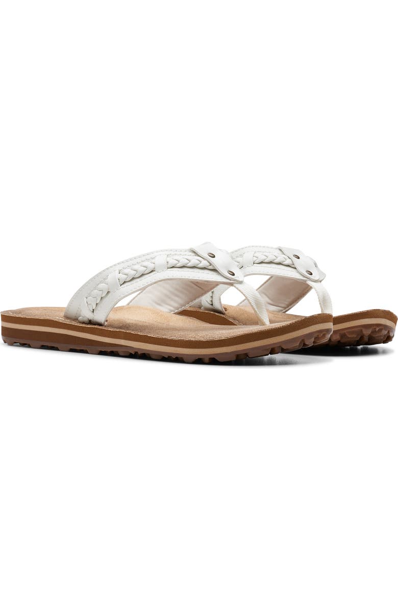 Clarks<sup>®</sup> Fenner Nerica Flip Flop, Alternate, color, Off White