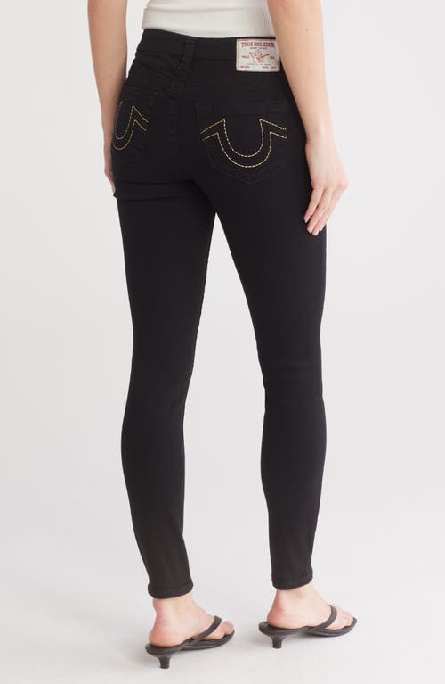 True Religion Jennie Big T Mid Rise Skinny Jeans In Rinse Black