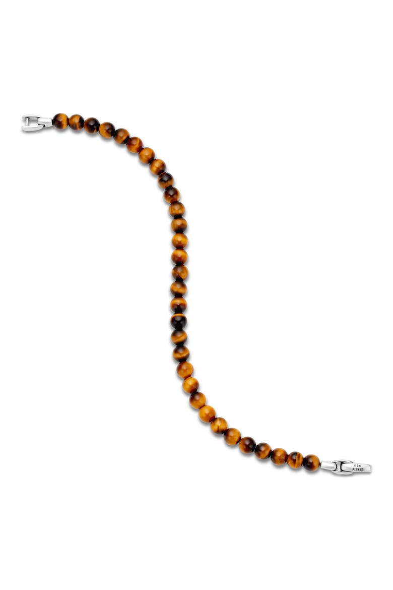 Men's Spiritual Beads Bracelet in Sterling Silver with Tiger's Eye, 6mm, Alternate, color, TIGER EYE