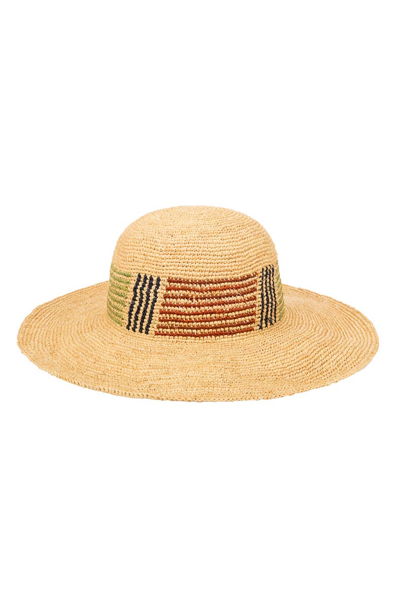 San Diego Hat Linear Pattern Wide Brim Sun Hat, Main, color,