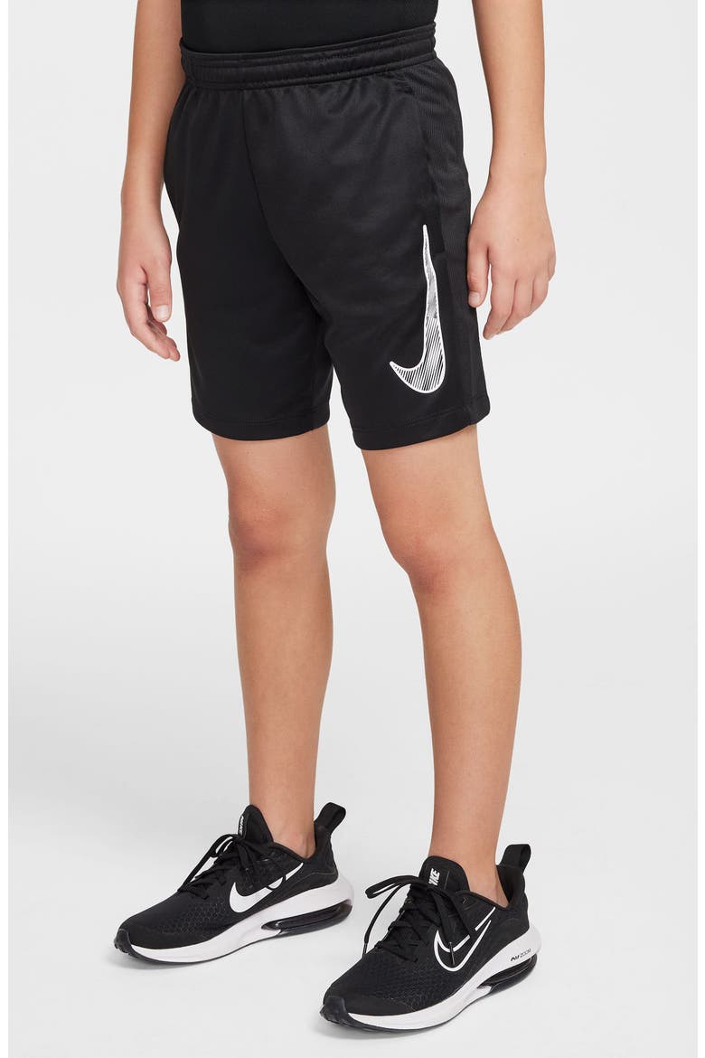 Kids' Dri-FIT Trophy23 Athletic Shorts, Main, color, 010 BLACK/BLACK