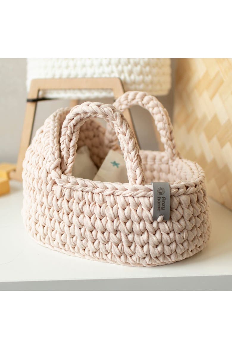 Mini Doll Moses Basket w/Rocking Stand, Alternate, color, Pearl