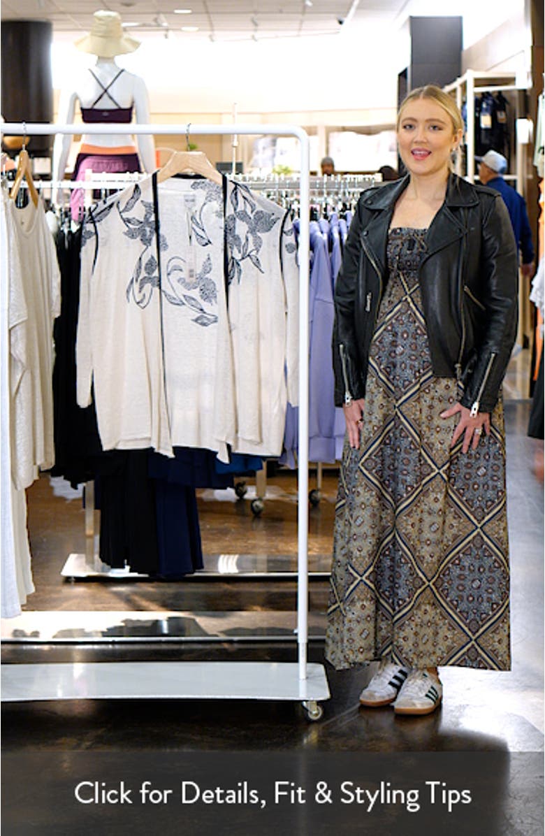 Inked Blooms Convertible Cardigan, sales video thumbnail