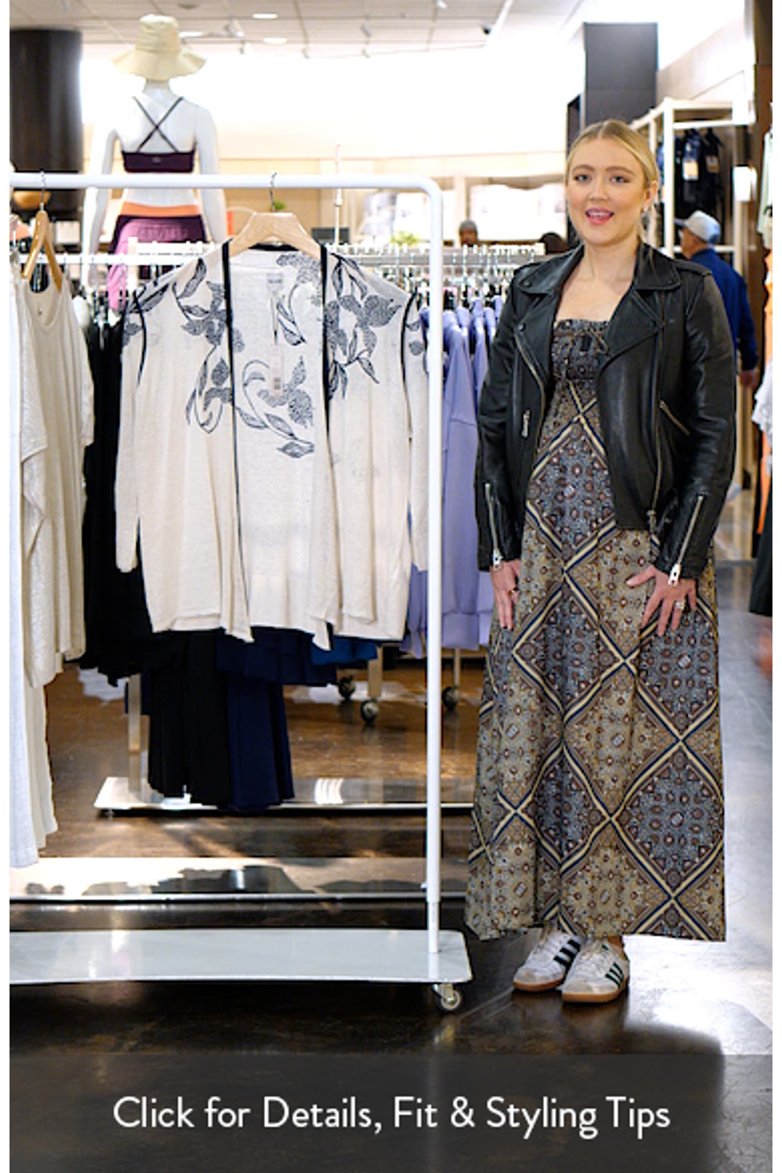 Bloom Bar Code NIC+ZOE Inked Blooms Convertible Cardigan (Women) | Nordstromrack