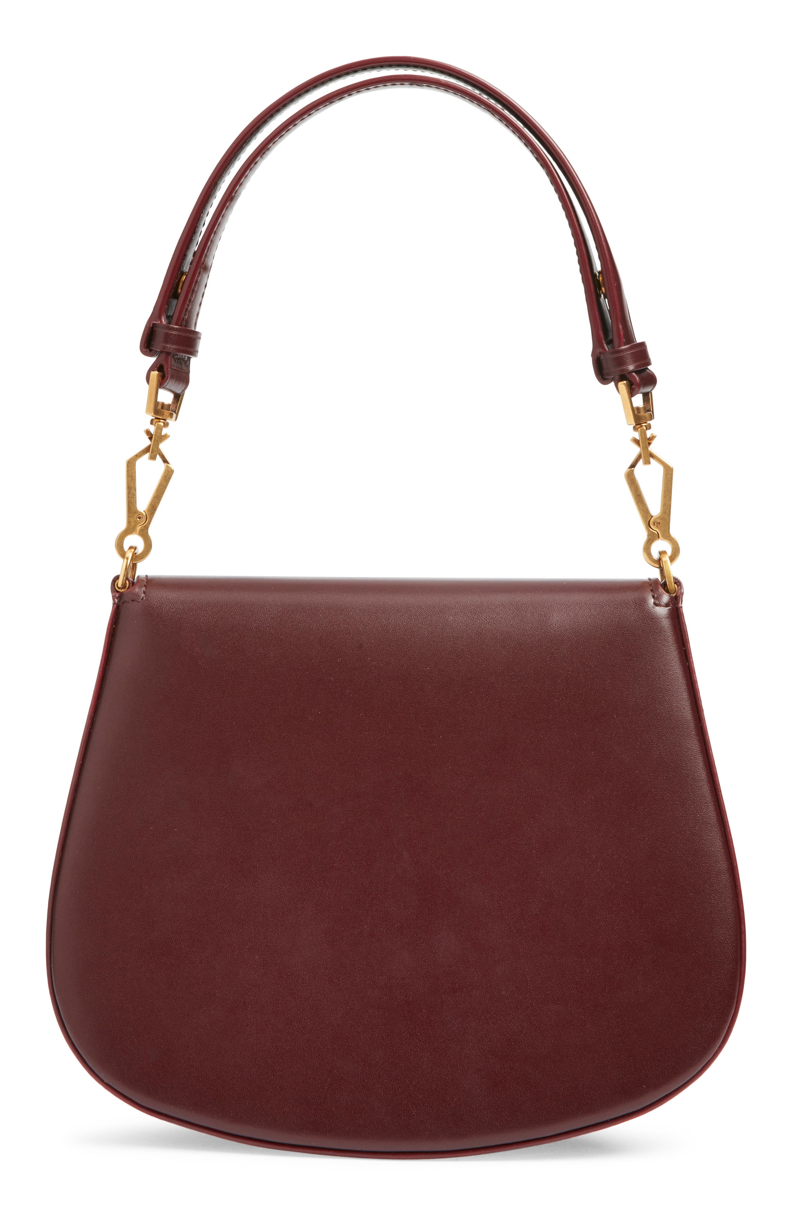 Mini Voltaire Box Leather Top Handle Bag, Alternate, color, ROUGE CABERNET