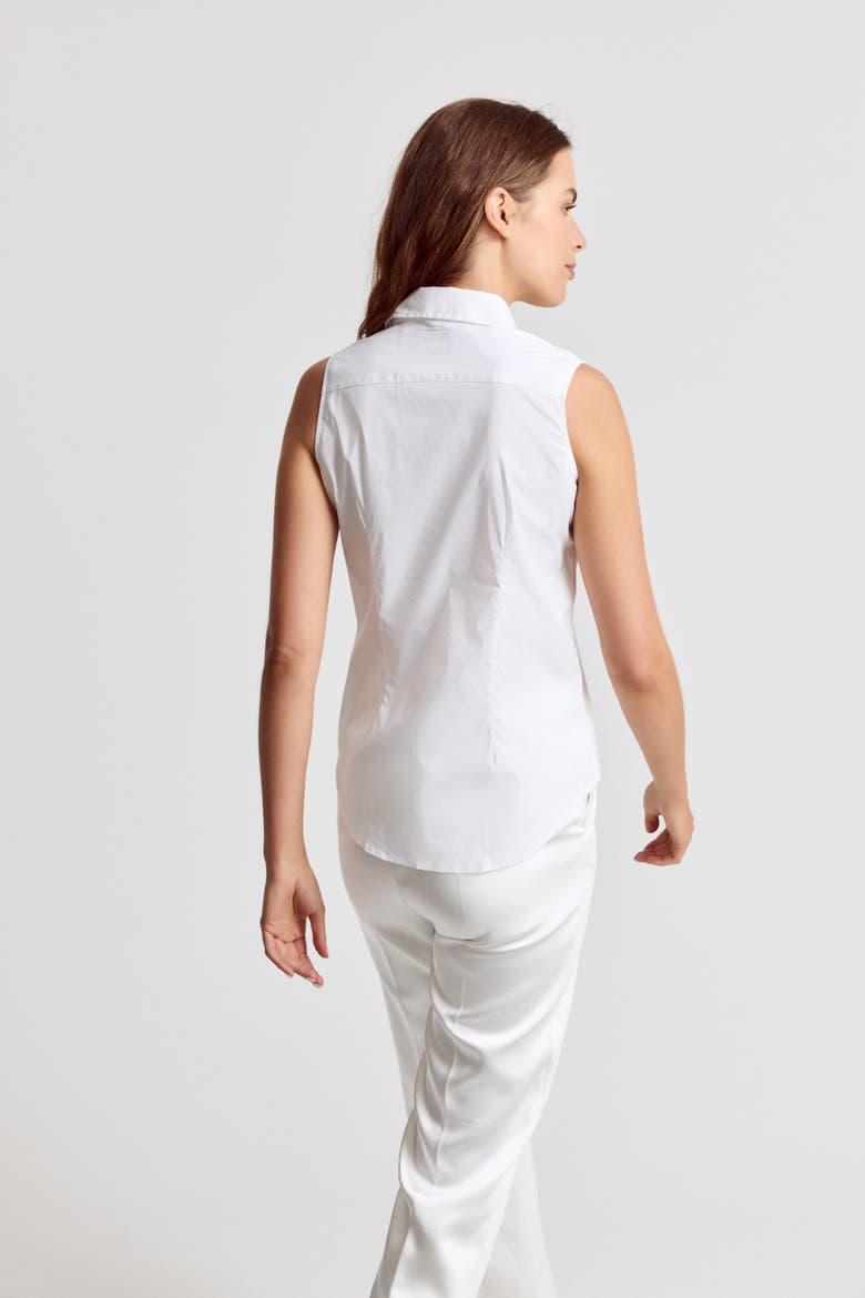 The Sleeveless Shirt, Alternate, color, White