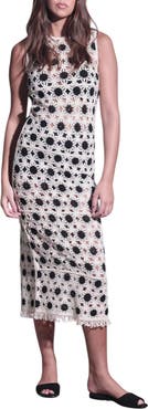 Walter Baker Brianna Openwork Maxi Dress