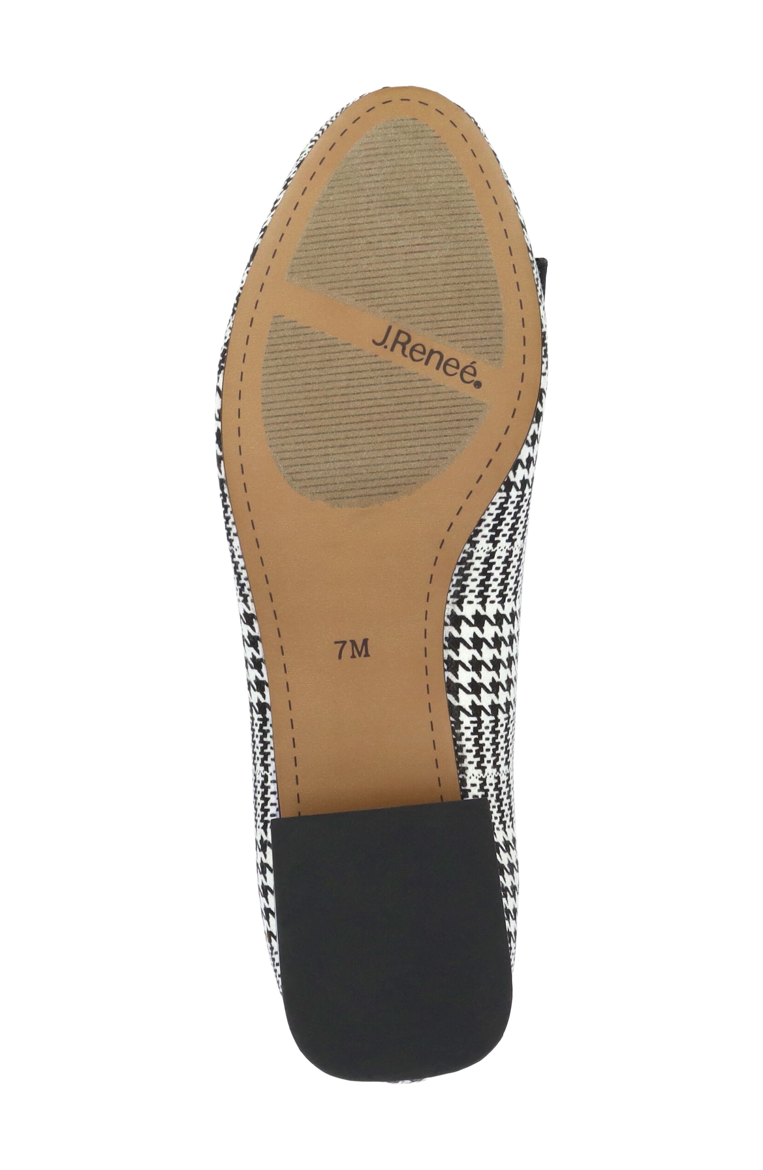 Kori Houndstooth Bow Flat, Alternate, color, BLACK/ WHITE