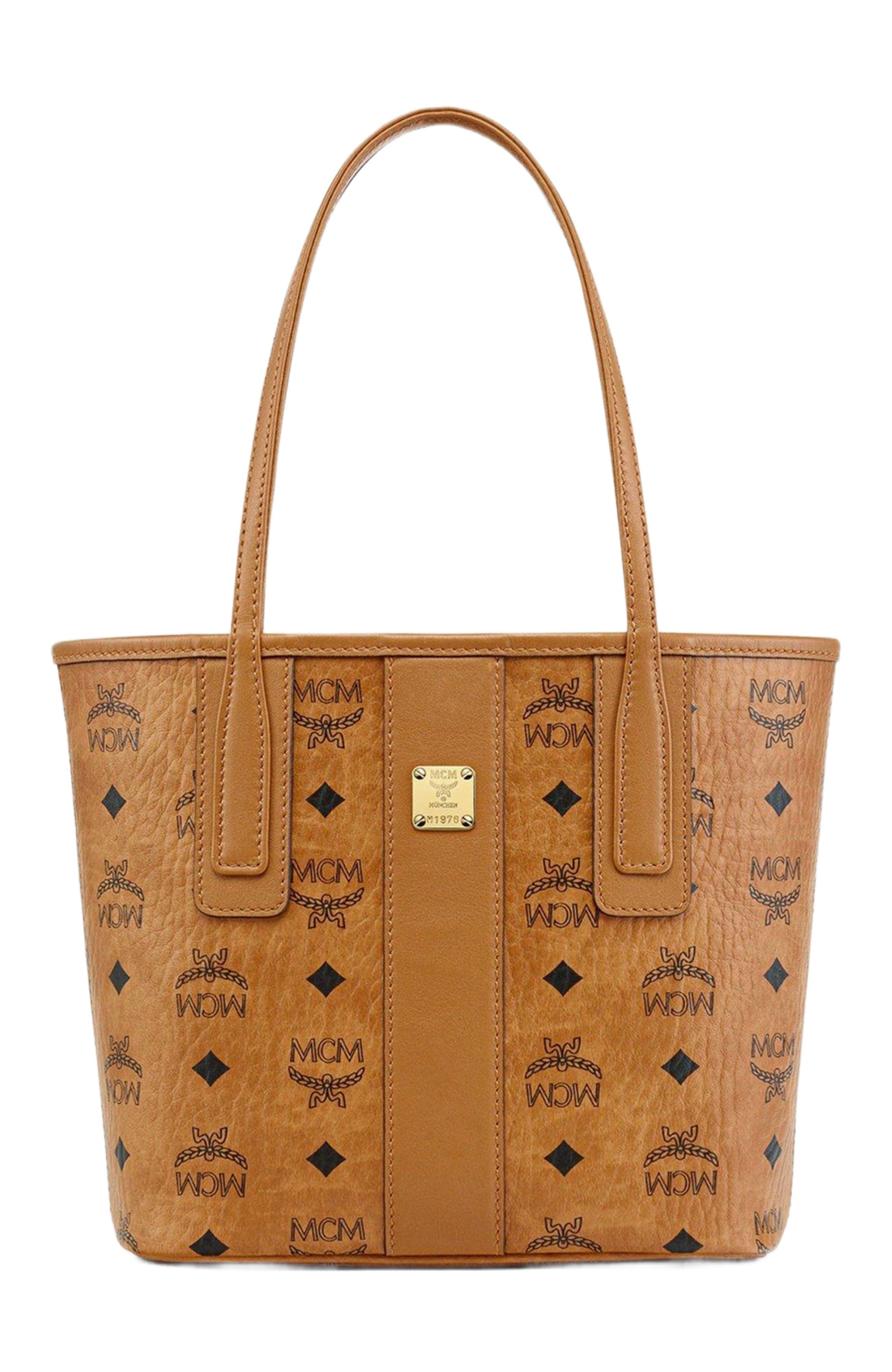 Mini Reversible Liz Shopper in Visetos, Main, color, Cognac