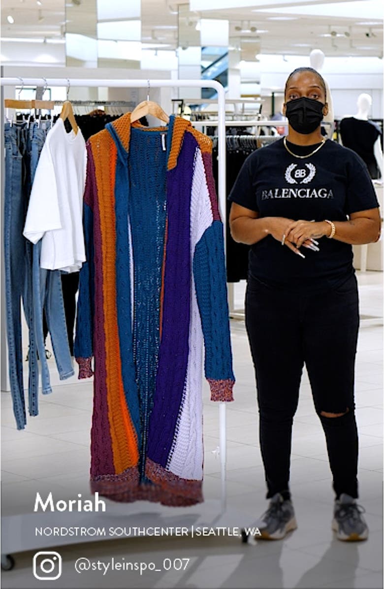 Hearts on Fire Stripe Hooded Long Cardigan, sales video thumbnail